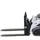 a forklift with a white background
