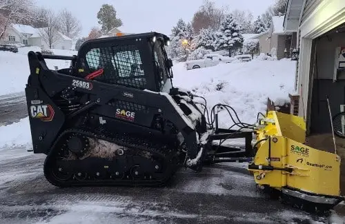 a machine in the snow